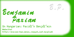 benjamin paxian business card